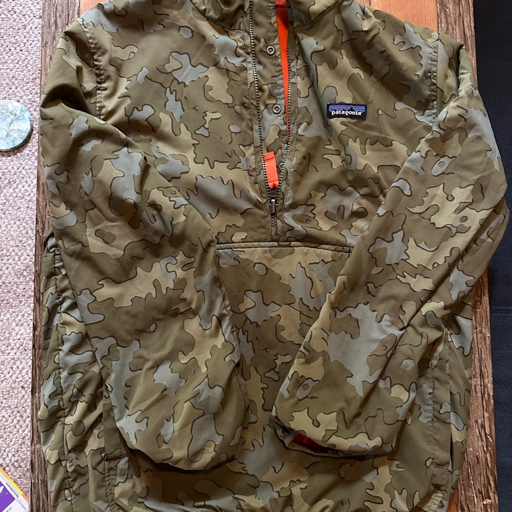 Patagonia Olive Camouflage Half-Zip Jacket